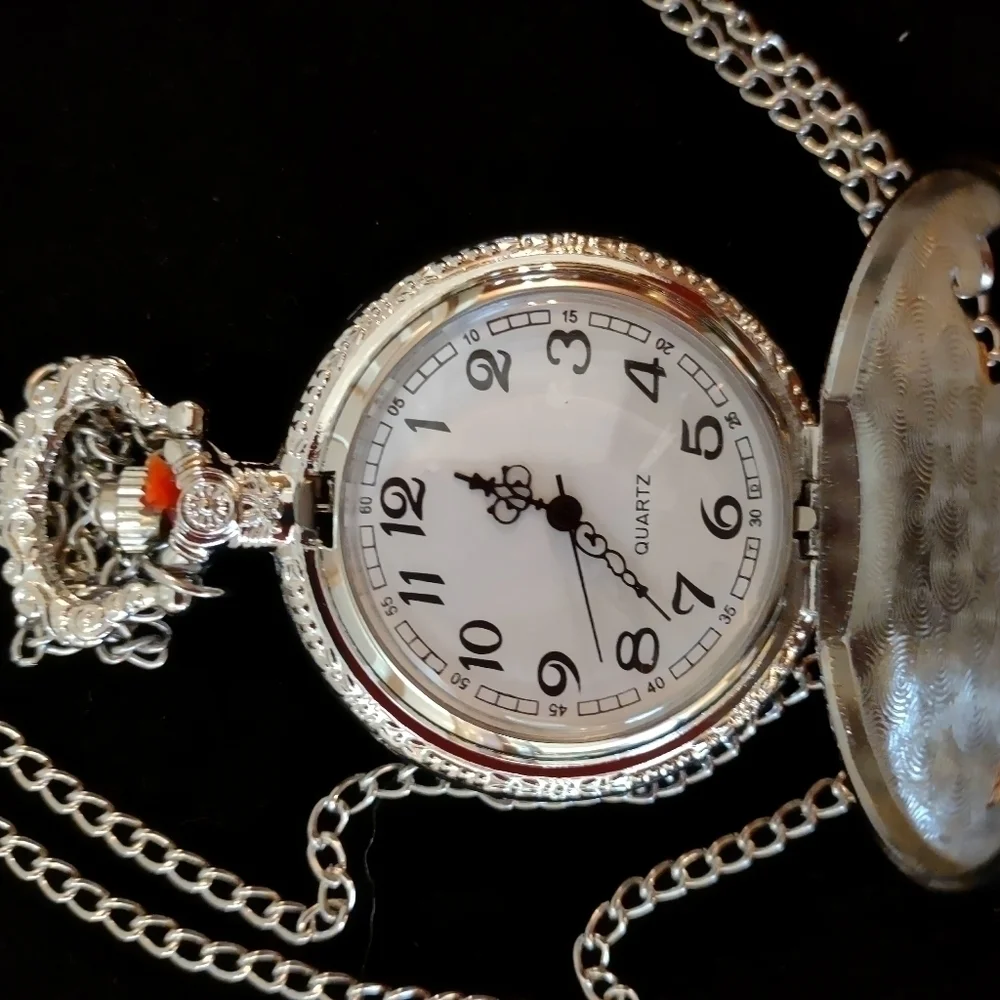 New 16 inch Train Pocket Watch Gift